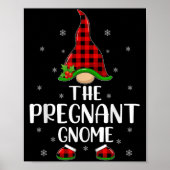 Matching Family Buffalo Plaid The Pregnant Gnome C Poster (Vorne)