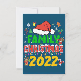 Matching Family Christmas 2022 Team Santa Elf Squa RSVP Karte