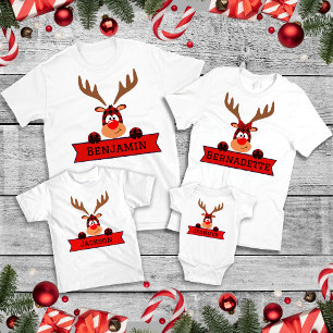 Matching Family Christmas Buffalo Kariert Rentier Baby T-shirt