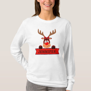 Matching Family Christmas Buffalo Kariert Rentier T-Shirt