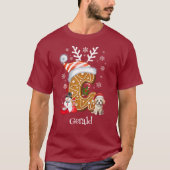 Matching Family Christmas Gingerbread Letter G T-Shirt (Vorderseite)