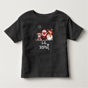 Matching Family Christmas Holiday Lil Sister Kleinkind T-shirt