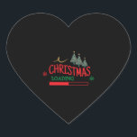 Matching Family Christmas Loading Herz-Aufkleber<br><div class="desc">Matching Family Christmas Loading</div>