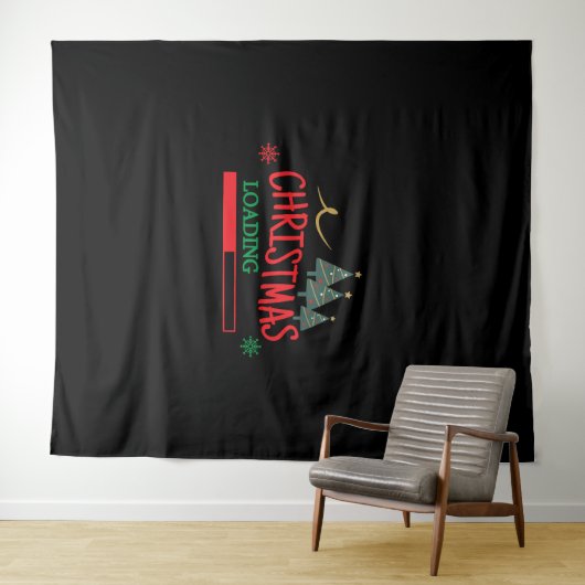 Matching Family Christmas Loading Wandteppich (Beispiel (Horizontal))