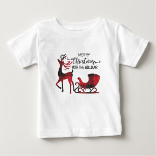 Matching Family Christmas Personalisiert modern Baby T-shirt