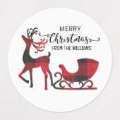 Matching Family Christmas | Personalisiert modern Etiketten (Design 1)