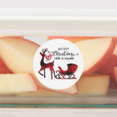 Matching Family Christmas | Personalisiert modern Etiketten (Befestigt)