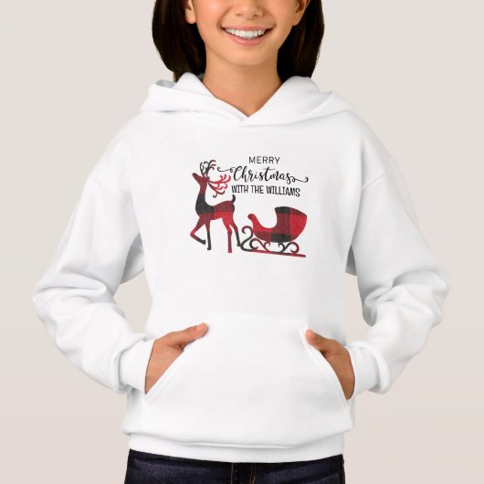 Matching Family Christmas | Personalisiert modern Hoodie (Vorderseite)