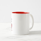 Matching Family Christmas | Personalisiert modern Zweifarbige Tasse (VorderseiteRechts)