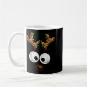 Matching Family Christmas Reindeer Face Christmas Kaffeetasse (Links)
