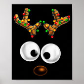 Matching Family Christmas Reindeer Face Christmas Poster (Vorne)