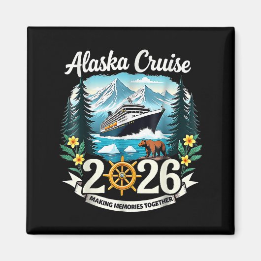 Matching Family Friends And Group Alaska Cruise 20 Magnet (Vorne)