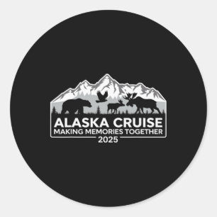 Matching Family Friends and Group Alaska Cruise 20 Runder Aufkleber