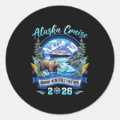 Matching Family Friends And Group Alaskan Alaska C Runder Aufkleber (Vorderseite)