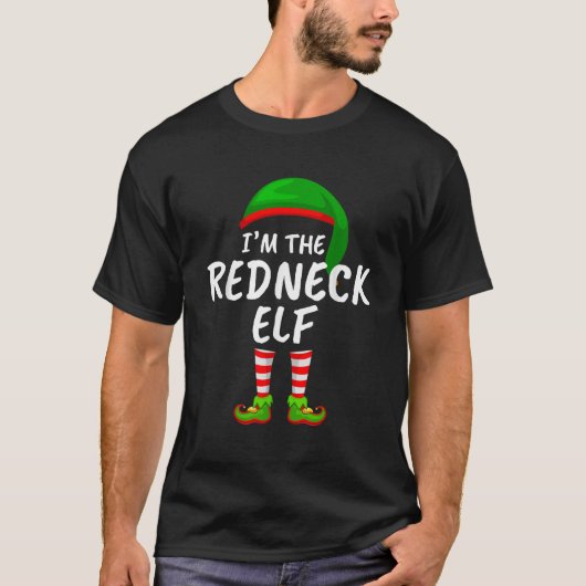 Matching Family Funny I m The Redneck Elf Christma T-Shirt (Vorderseite)