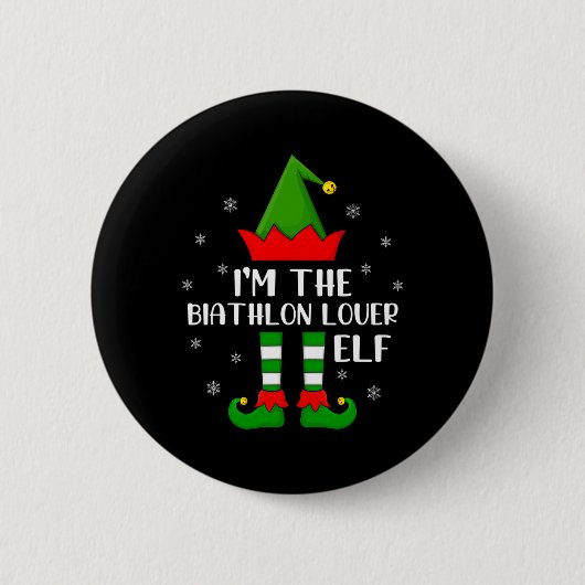 Matching Family Funny Ich bin der Biathlon Lover E Button (Vorderseite)