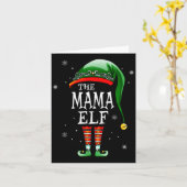 Matching Family Funny The Mama Elf Christmas Karte (Gelbe Blume)