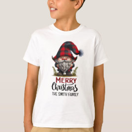 Matching Family Gnome Frohe Weihnachten | Karierte T-Shirt