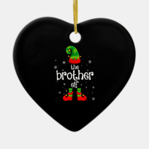 Matching Family Group Funny Ich bin der Bruder Elf Keramik Ornament