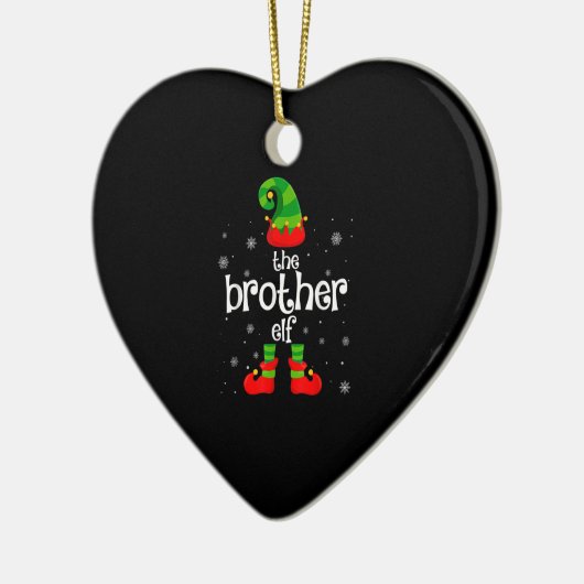 Matching Family Group Funny Ich bin der Bruder Elf Keramik Ornament (Links)