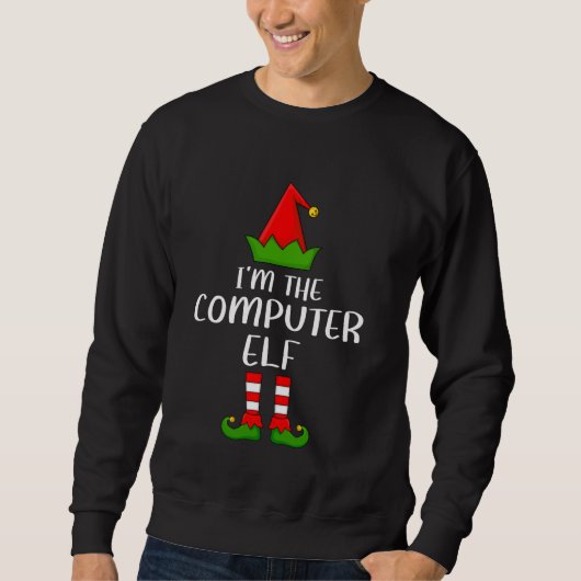 Matching Family Group Ich bin die Computer Elf Chr Sweatshirt (Vorderseite)