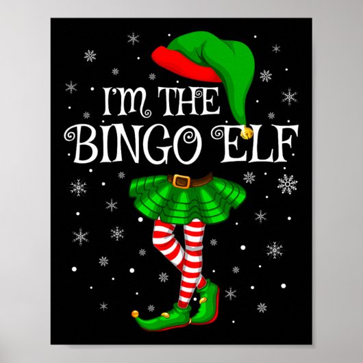 Matching Family Group I'm The Bingo Elf Christmas Poster (Vorne)