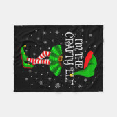 Matching Family Group I'm The Crafty Elf Christmas Fleecedecke (Vorderseite (Horizontal))