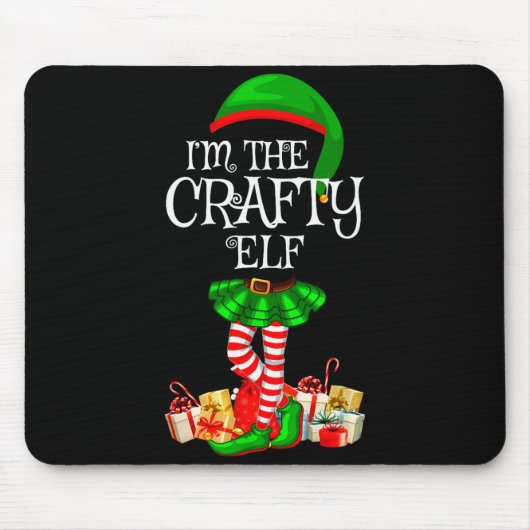 Matching Family Group I'm The Crafty Elf Christmas Mousepad (Vorne)