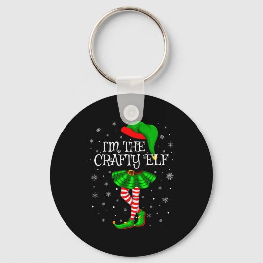 Matching Family Group I'm The Crafty Elf Christmas Schlüsselanhänger (Vorderseite)