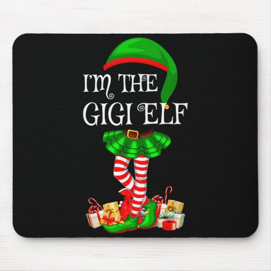 Matching Family Group I'm The Gigi Elf Christmas Mousepad (Vorne)