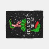 Matching Family Group I'm The Queen Elf Christmas  Fleecedecke (Vorderseite (Horizontal))