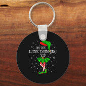 Matching Family Group I'm The Wine Drinking Elf Ch Schlüsselanhänger (Vorderseite)