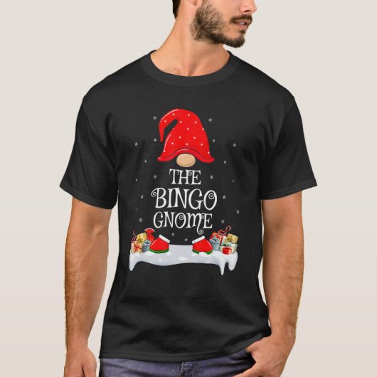 Matching Family Group The Bingo Gnome Weihnachten T-Shirt (Vorderseite)