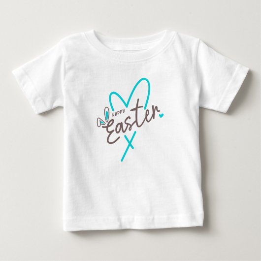 Matching Family Happy Oaster Baby T-shirt (Vorderseite)