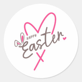 Matching Family Happy Oaster Runder Aufkleber