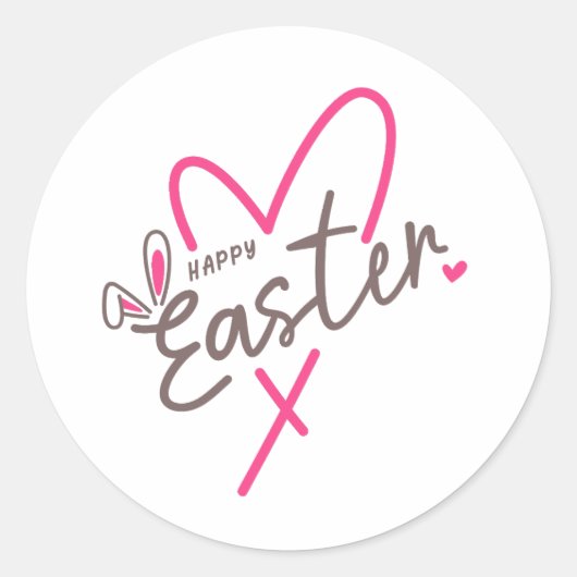 Matching Family Happy Oaster Runder Aufkleber (Vorderseite)