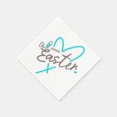 Matching Family Happy Oaster Serviette (Ecke)