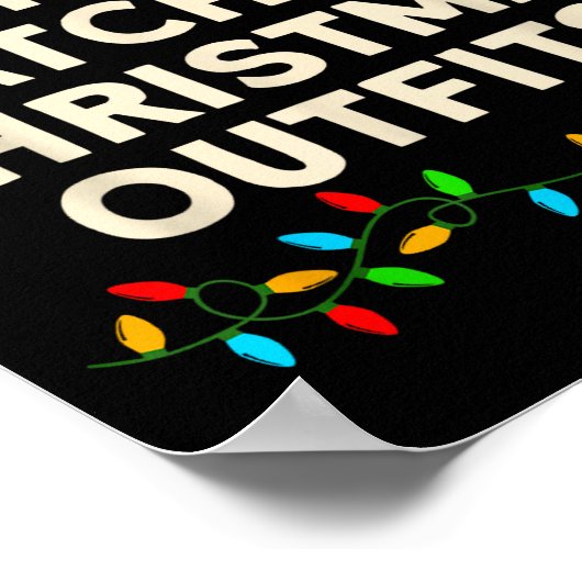 Matching Family I Don't Do Matching Christmas Outf Poster (Ecke)