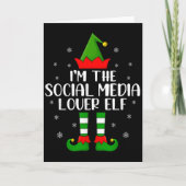 Matching Family I'm The Social Media Lover Elf Chr Karte (Vorderseite)