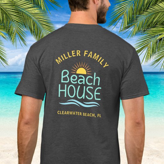 Matching Family Name Beach House Sommerurlaub T-Shirt