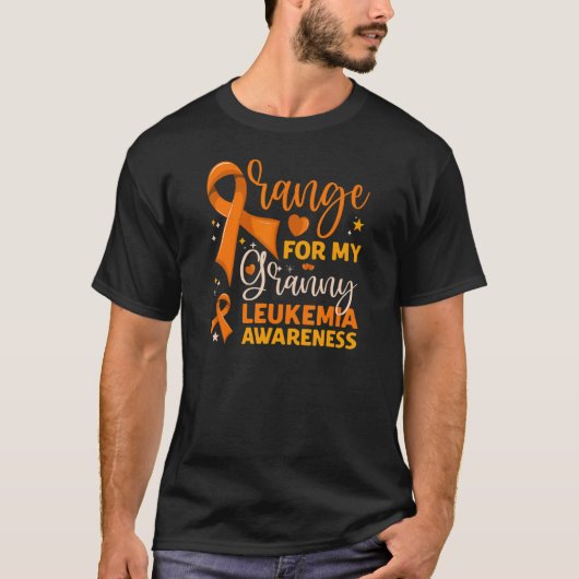 Matching Family Orange For My Granny Leukemia Awar T-Shirt (Vorderseite)