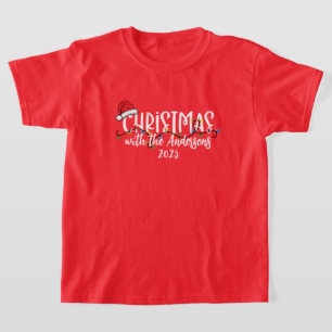 Matching Family String Lights Weihnachtsmannmütze  T-Shirt