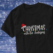 Matching Family String Lights Weihnachtsmannmütze T-Shirt