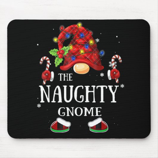 Matching Family The Naughty Gnome Christmas Group Mousepad (Vorne)