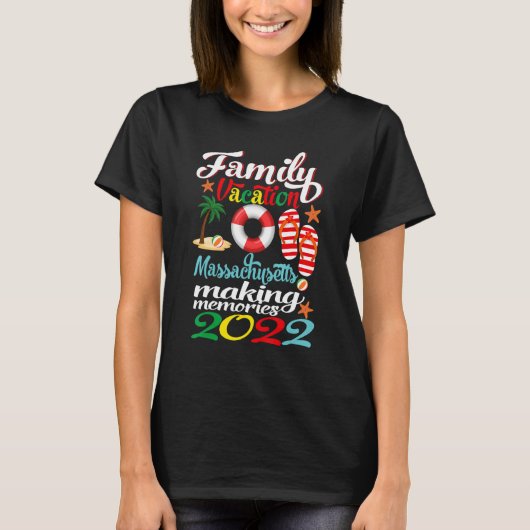 Matching Family Vacation Massachusetts Making Memo T-Shirt (Vorderseite)