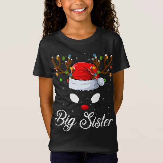Matching Family Weihnachtsmannmütze Big Sister Rei T-Shirt (Vorderseite)