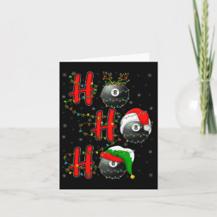Matching Family Xmas Santa Ho Ho Ho Billiards Chri Karte