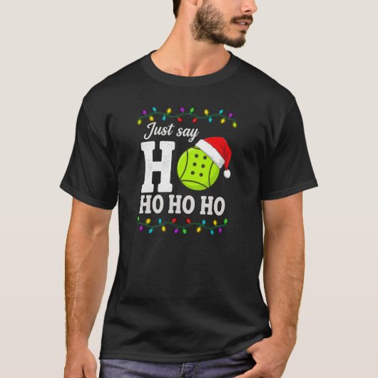 Matching Family Xmas Santa Ho Ho Ho Pickleball  T-Shirt (Vorderseite)