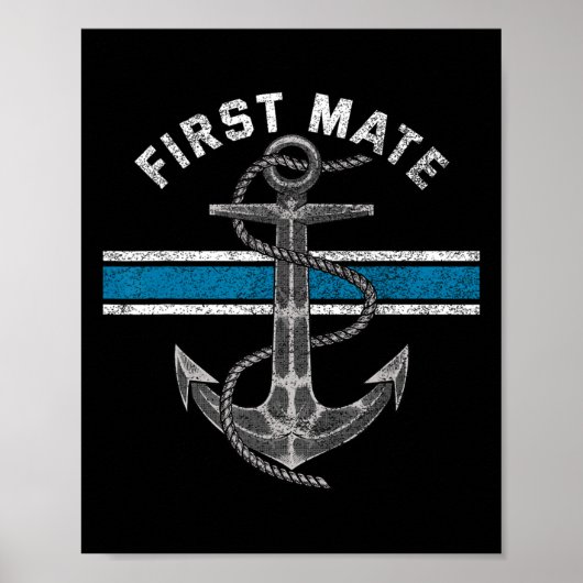 Matching First Mate Sailing Set Bootsführer Poster (Vorne)