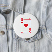 Matching Five Hearts Anzug Playing Cards Modern 5 Button (Beispiel)